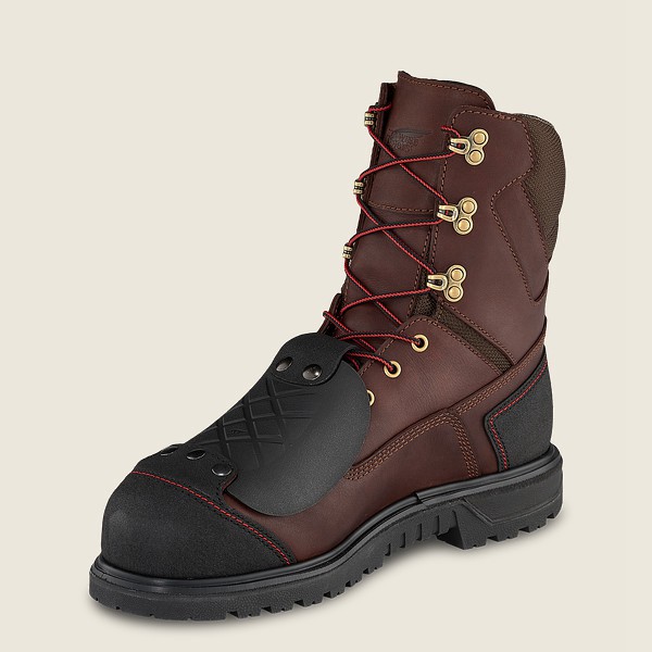 Red Wing Mens Safety Boots - Brnr Xp - 8-inch Waterproof Toe Metguard - Brown/Black - HGF182345